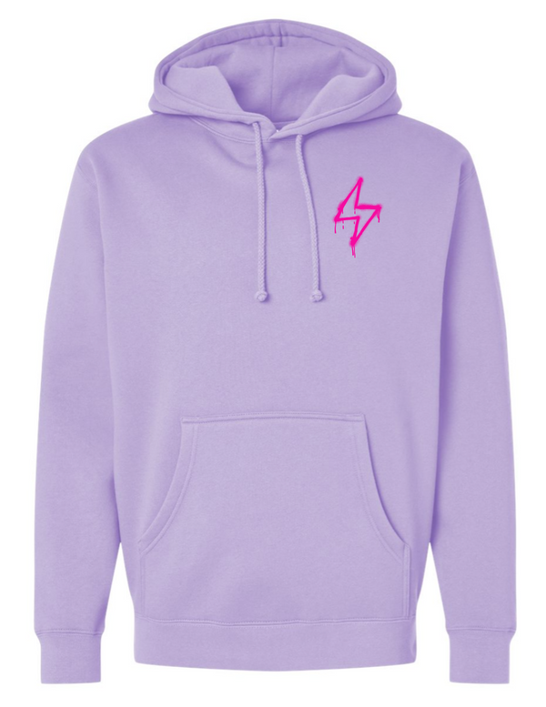 Mental health apparel. Therapy hoodie with therapy as graphics. Stresse logo on hoodie chest