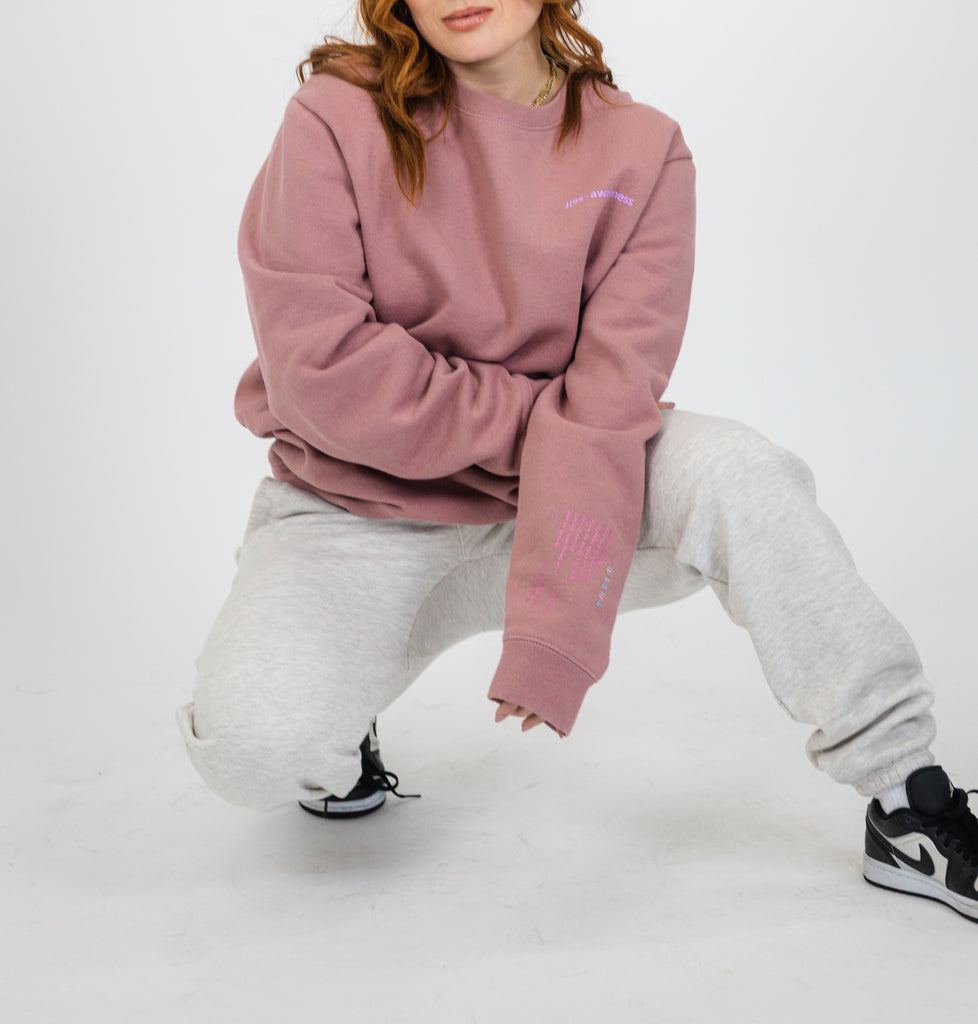 sweatshirt for mental health self soothing full body angle